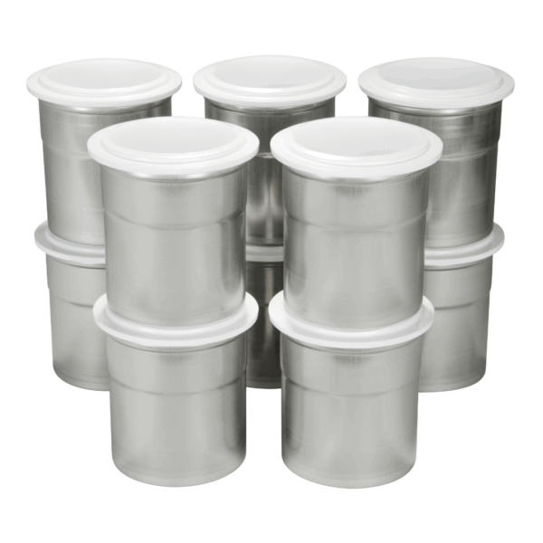 Chroomstalen pacotizing® bekers (10 stuks)