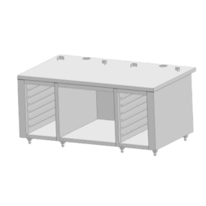 Converge® Multi-Cook Oven Laag Onderstel Uitsparing Voor Warmhoudlade 500-2D / 2DI EN 2X 6 REGALEN